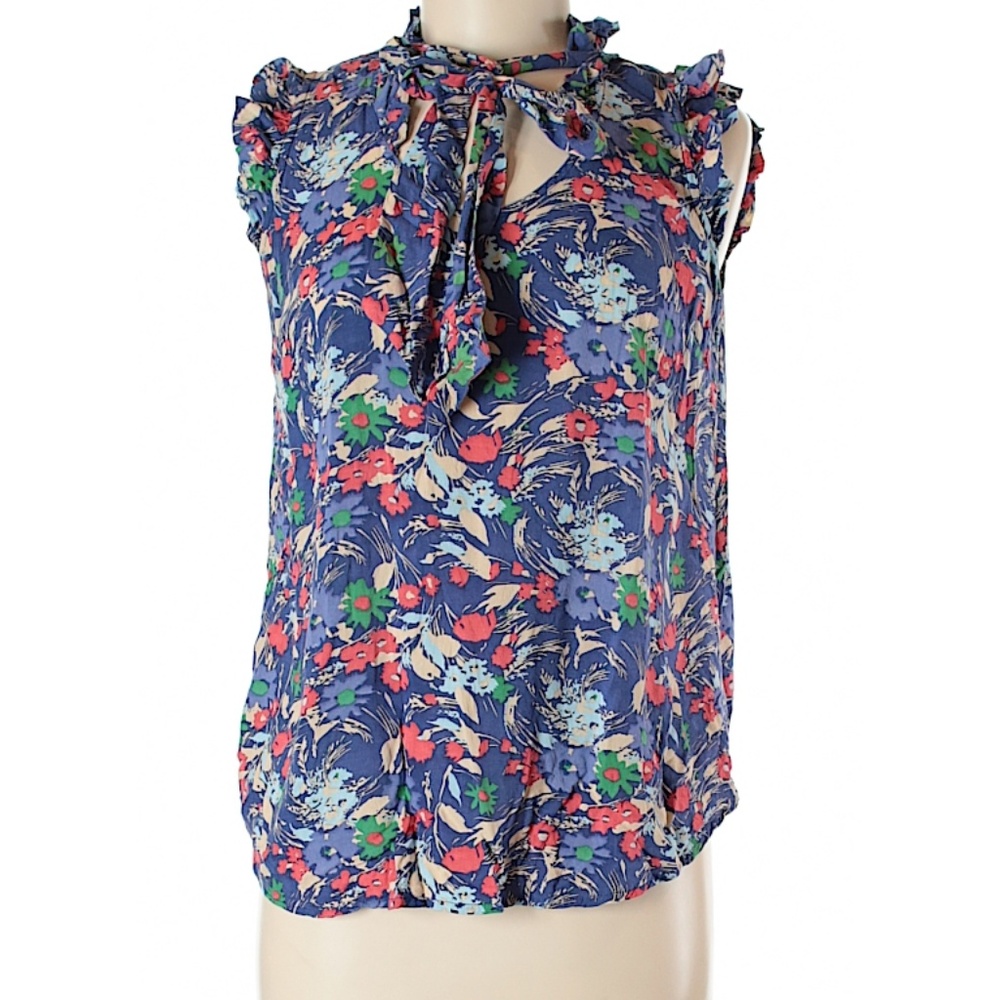 Anthropologie Porridge Blur Floral Blouse - size 6